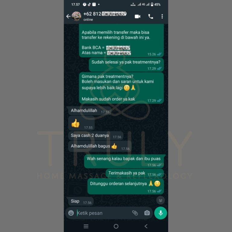 Testimonial pelanggan Truly Home Massage 27