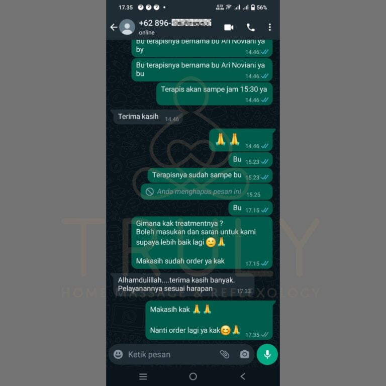 Testimonial pelanggan Truly Home Massage 22