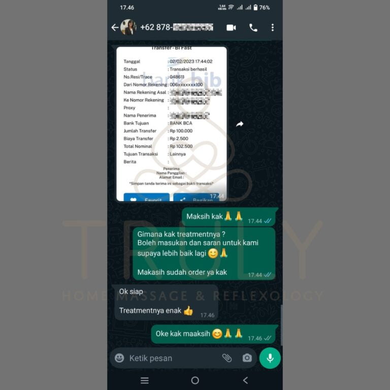 Testimonial pelanggan Truly Home Massage 20