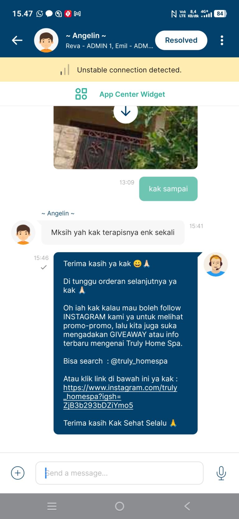 Testimonial pelanggan Truly Home Massage 3